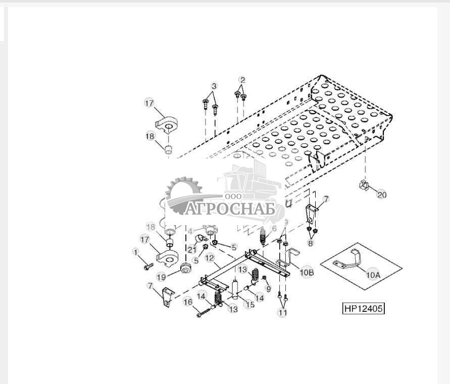 Узел удлинителя лестницы 